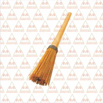 Pincel sanitário de nylon com cabo madeira
