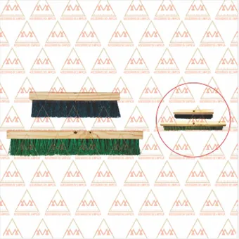 Vassoura gari nylon base madeira reta