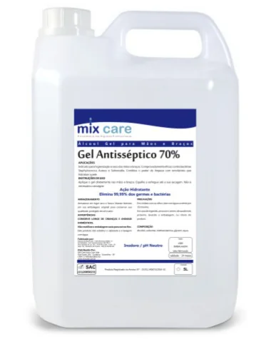 Gel Antisséptico 70%